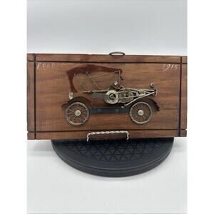 Handmade Art Car 1913 Morris Oxford Metal Parts Wood Wall Decor Sculpture Sign